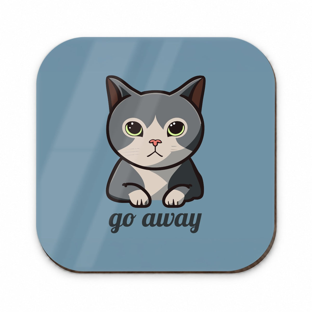 Cat Gray Go Away Funny Fridge Magnet