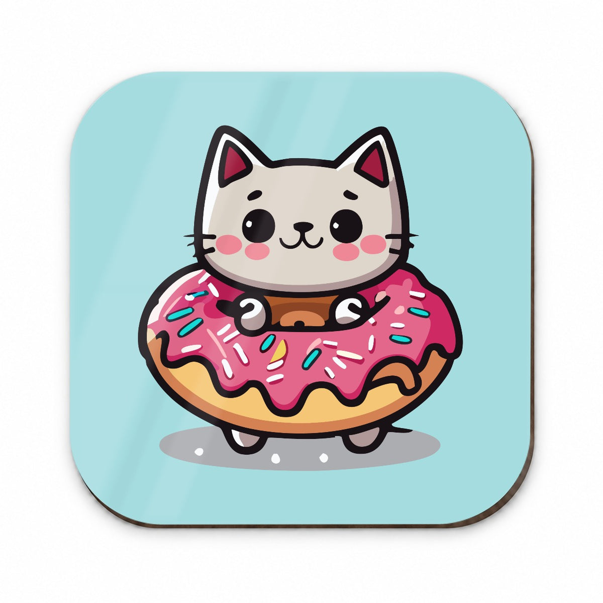 Cat Kawaii Cute in Donut Fridge Magnet