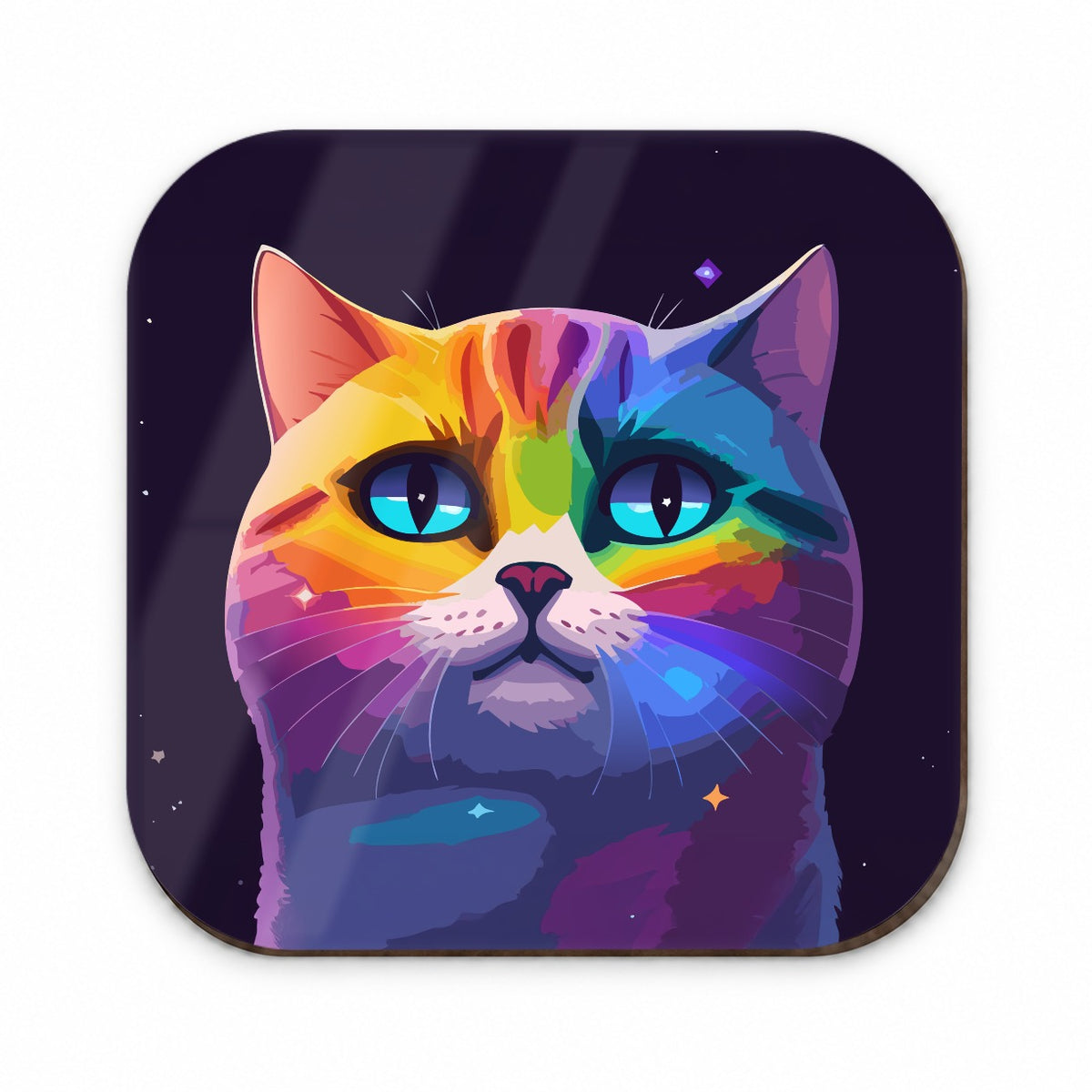 Cat Rainbow in Space Stunning Fridge Magnet