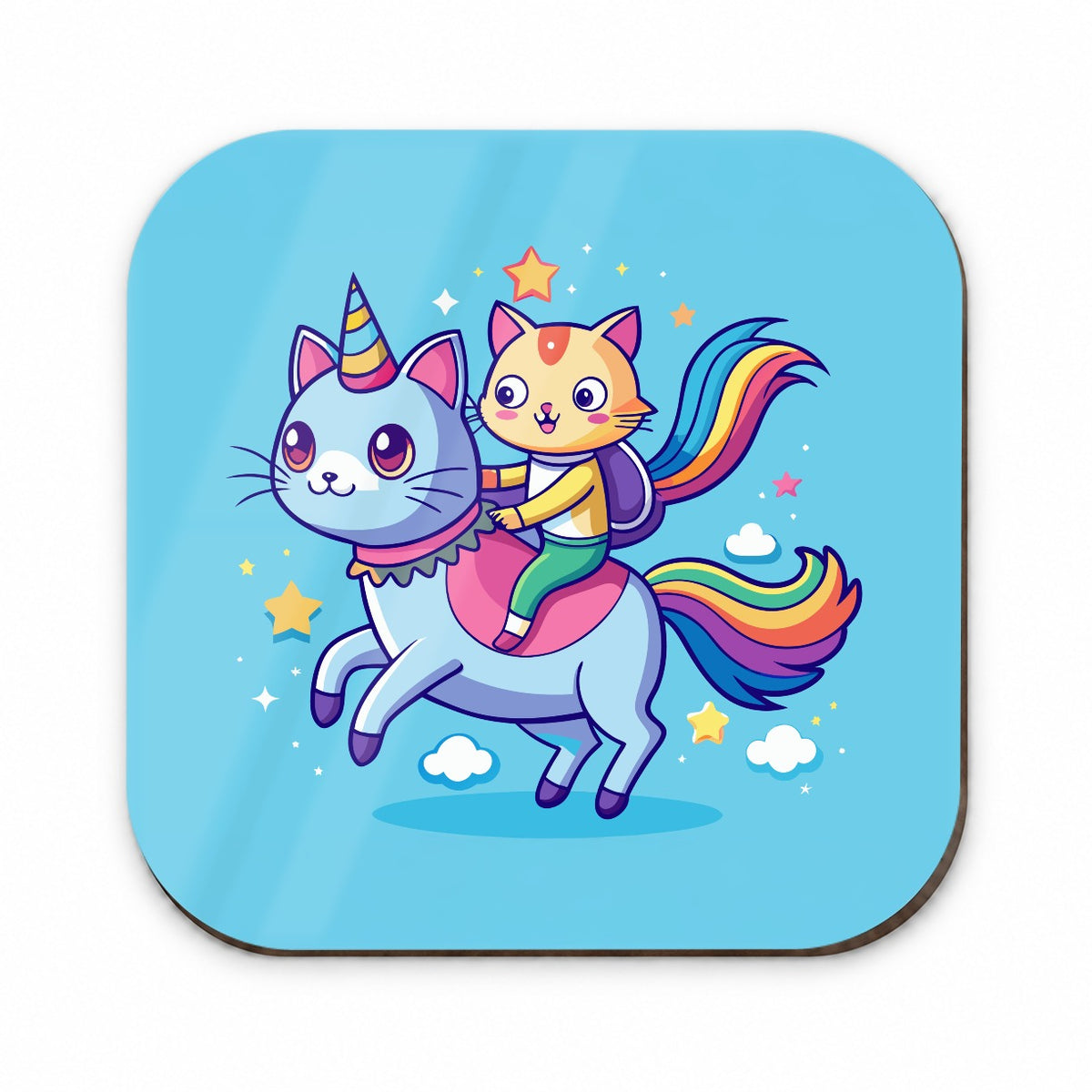 Cat Riding Caticorn Unicorn Funny Fridge Magnet