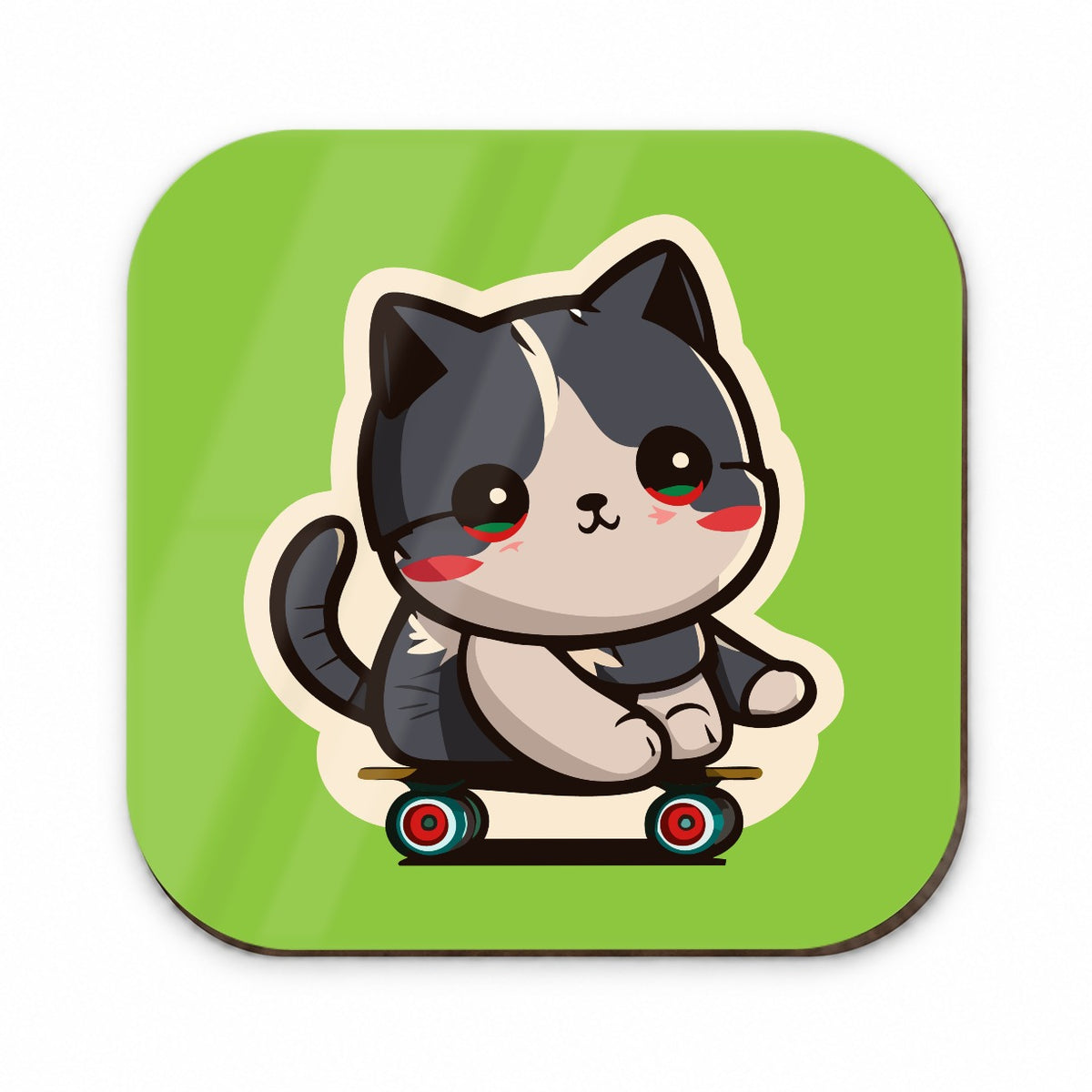 Cat Riding Skateboard Skater Kawaii Cute Fridge Magnet