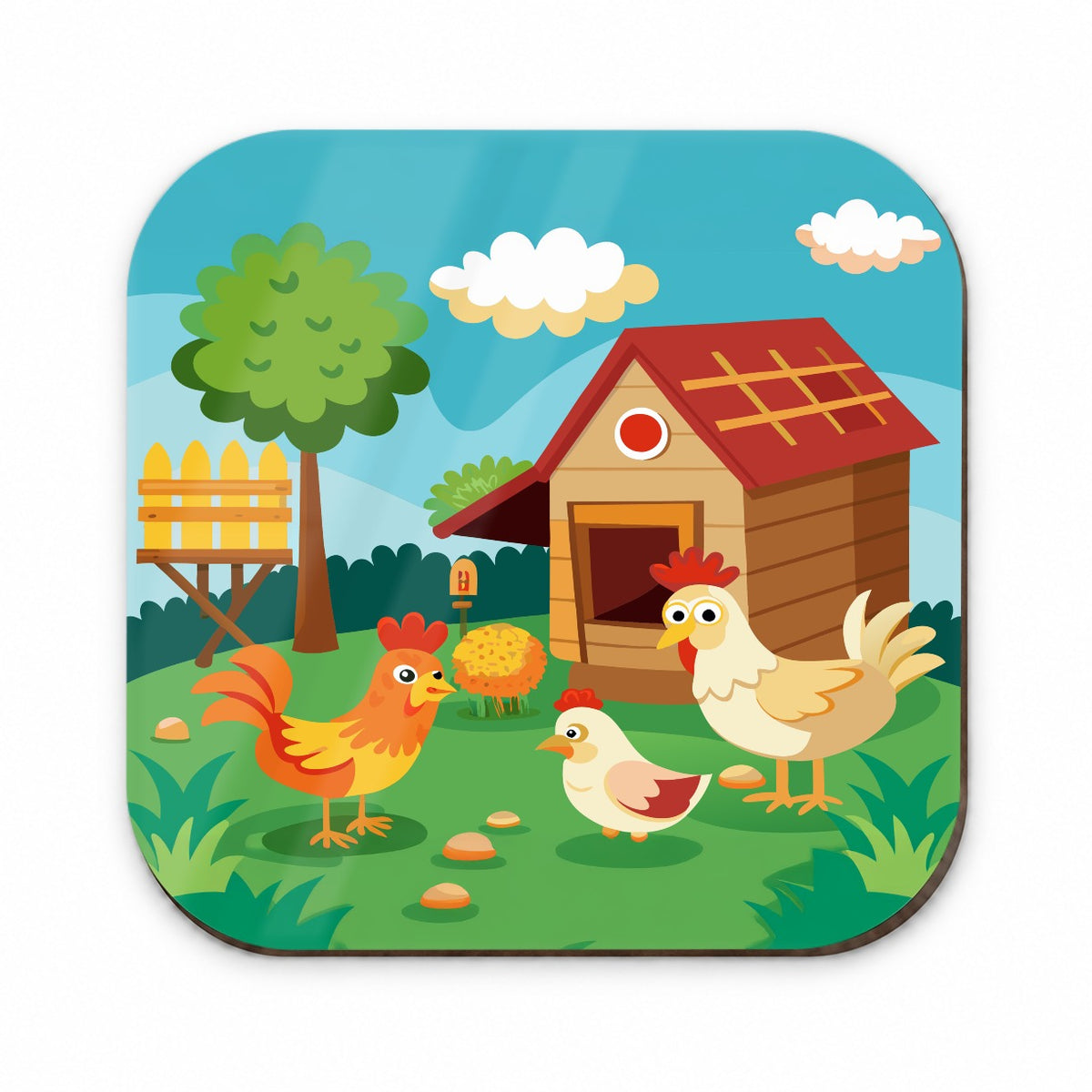 Chickens and Coop Cute Fridge Magnet