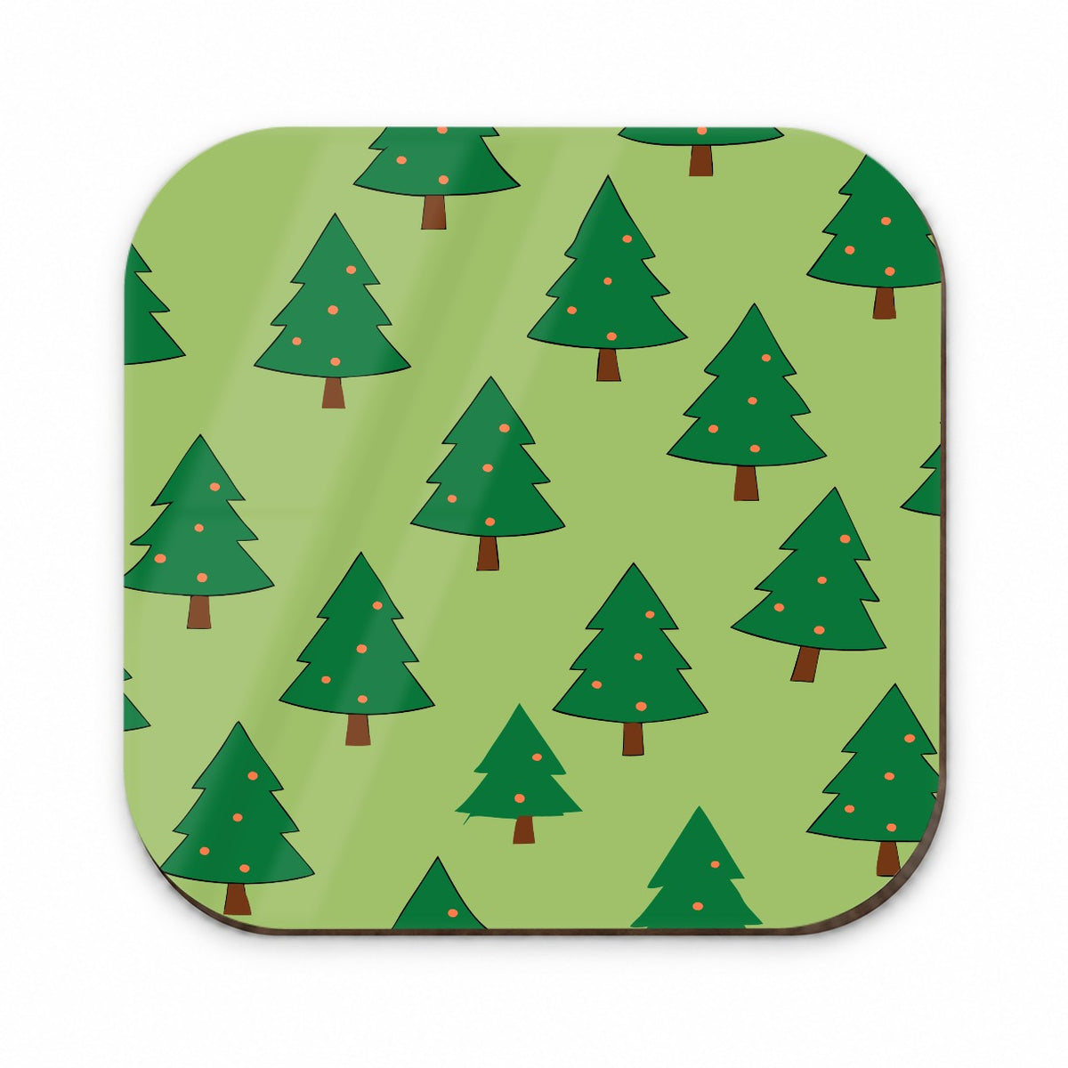 Christmas Trees Green Pattern Fridge Magnet