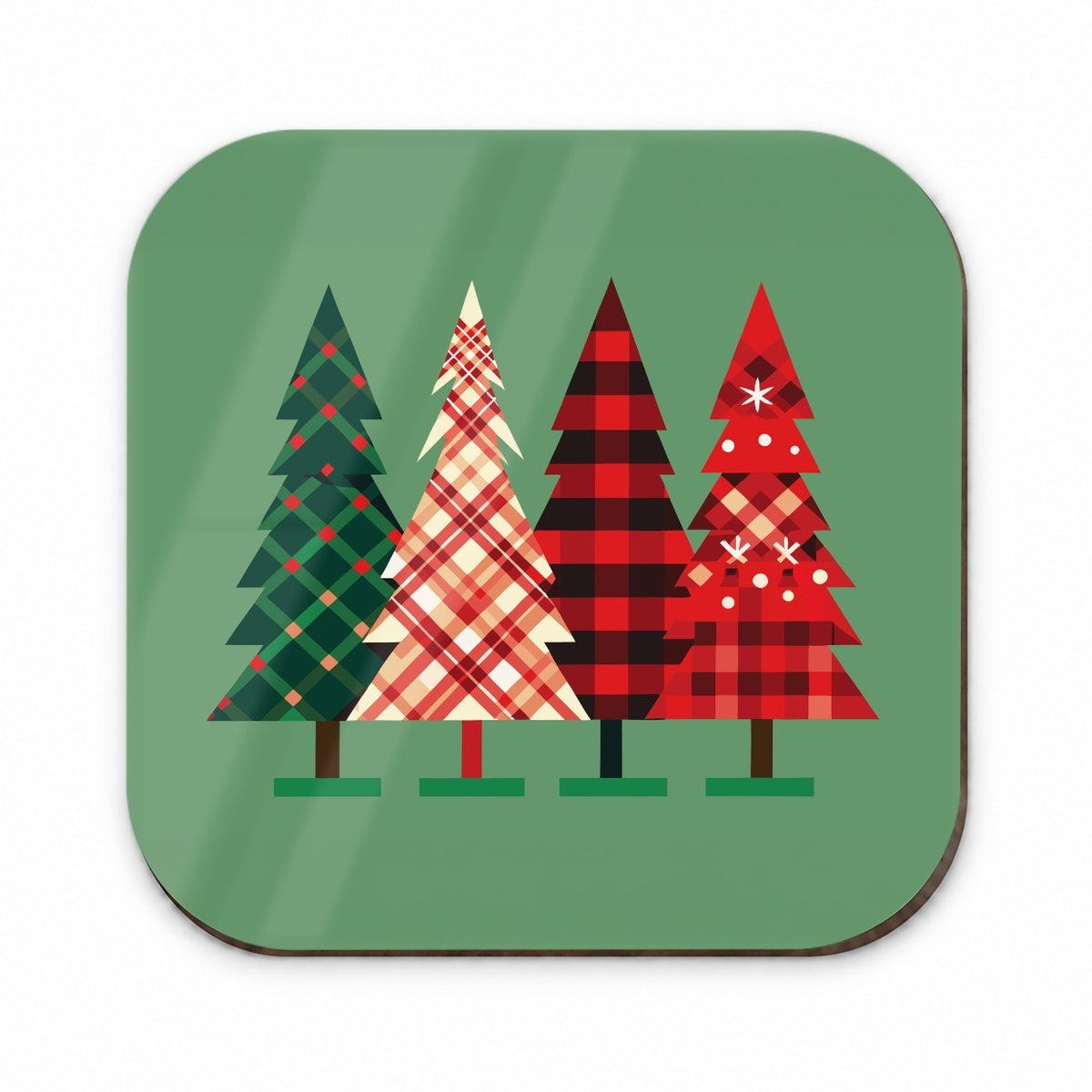 Christmas Trees Plaid Modern Cute Fridge Magnet