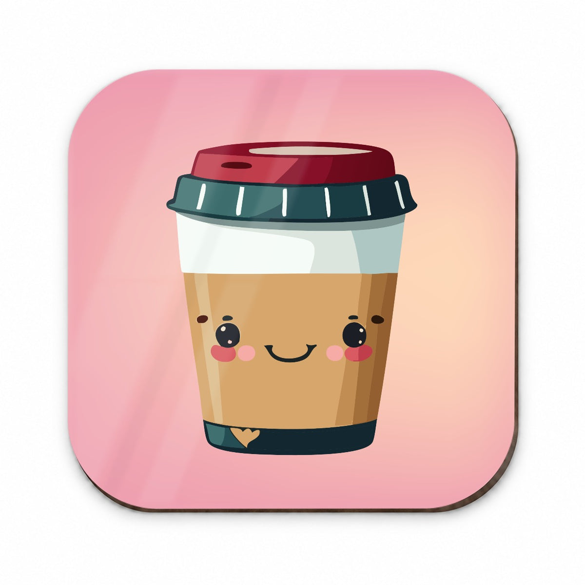 Coffee Travel Mug Smiling Fridge Magnet