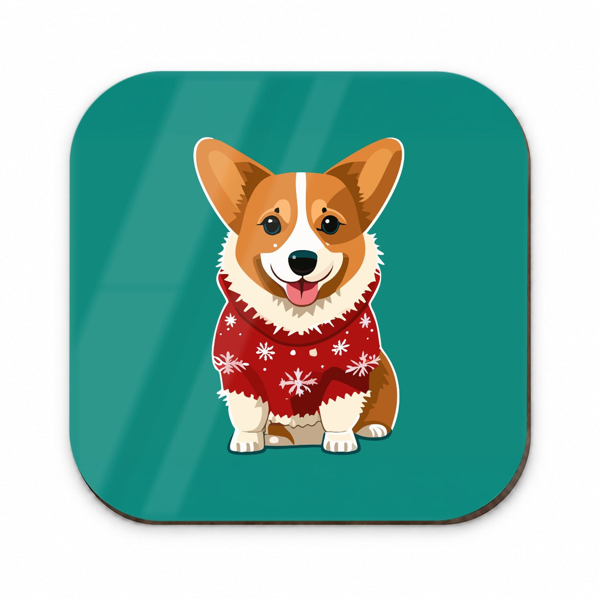 Corgi Wearing Christmas Sweater Fridge Magnet