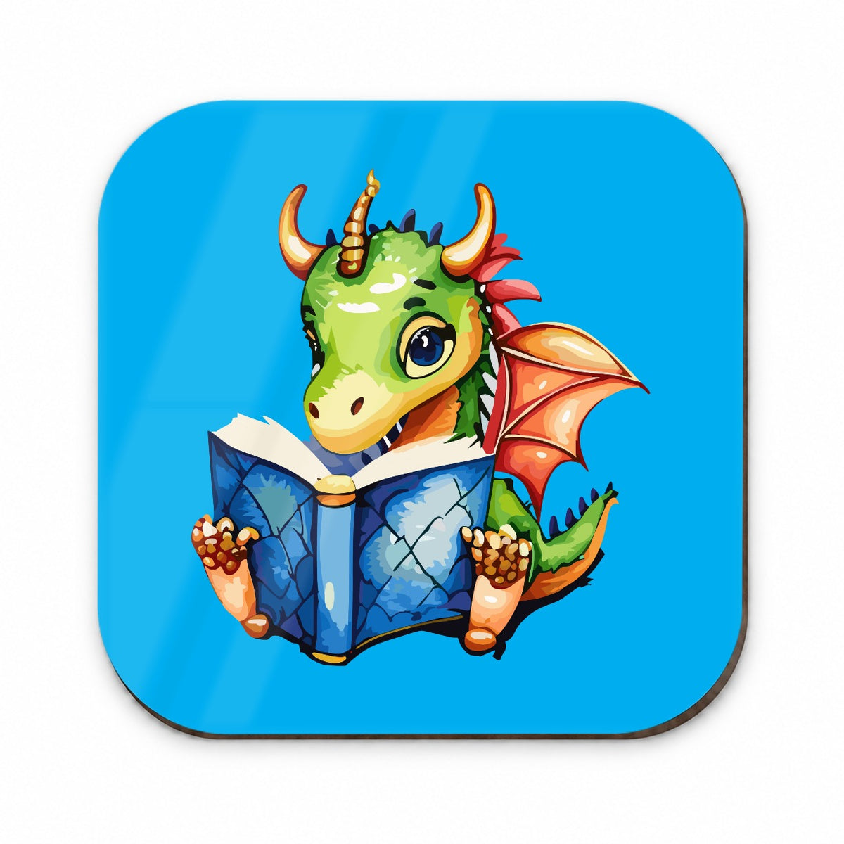 Dragon Reading Book Reader Fridge Magnet