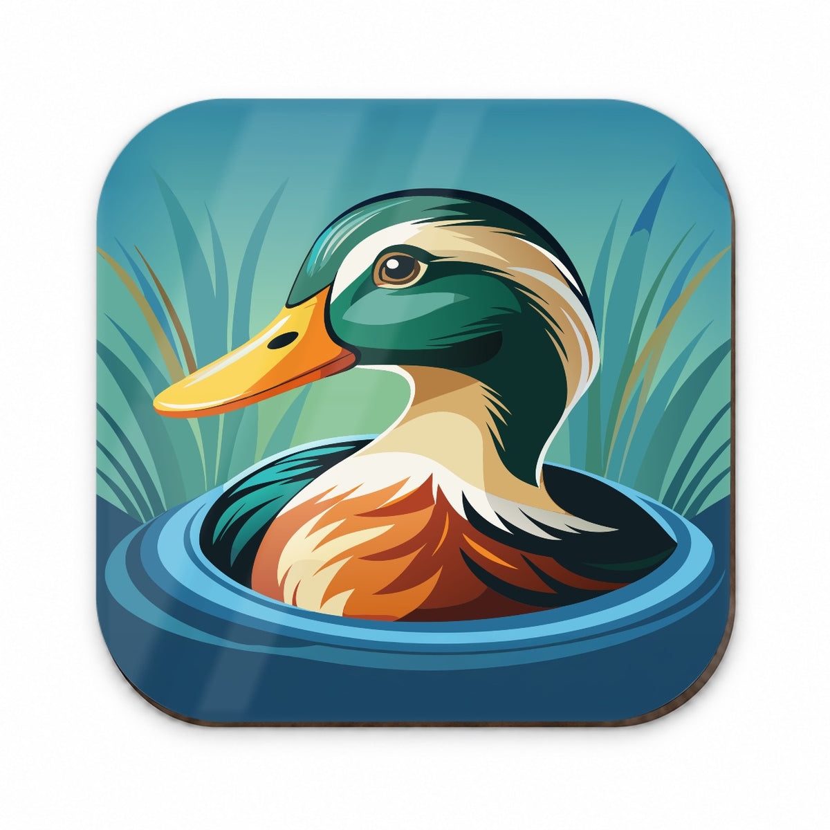 Duck in Water Elegant Fridge Magnet