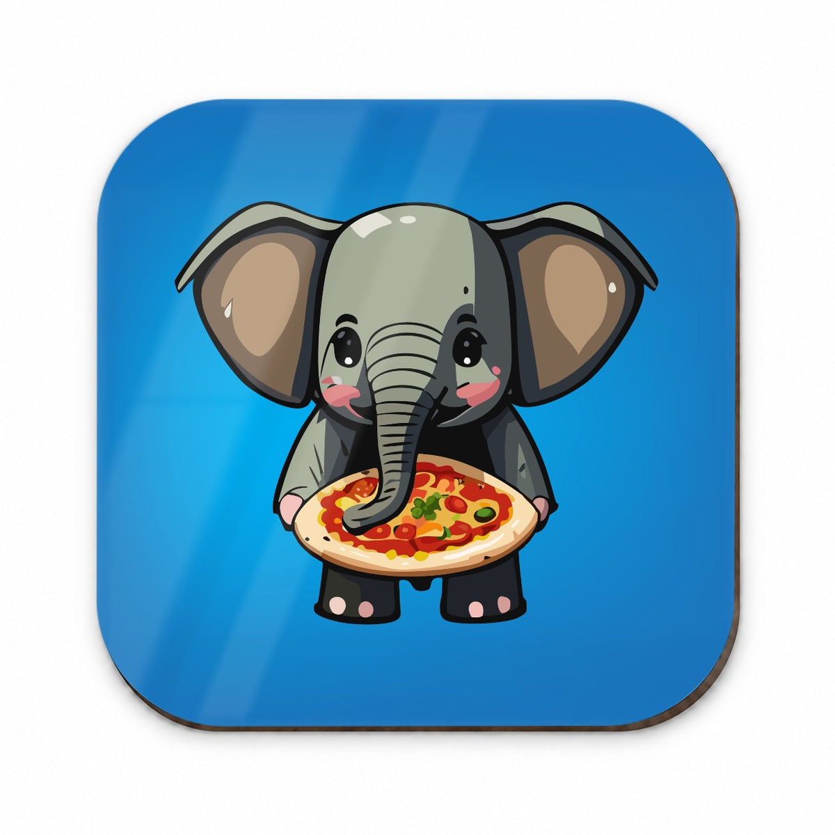 Elephant Eating Pizza Funny Fridge Magnet