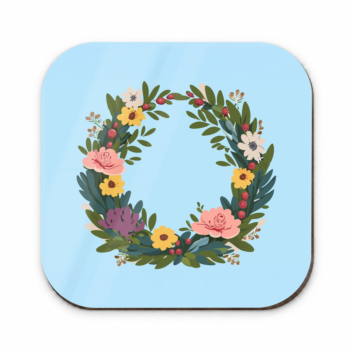 Floral Wreath Flowers Spring Wedding Fridge Magnet
