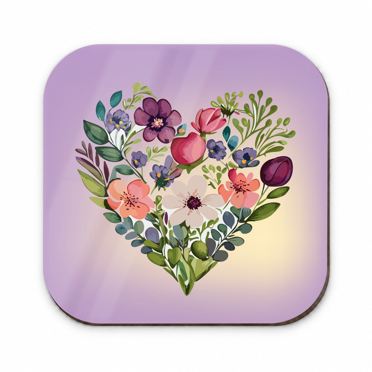 Flower Heart Floral Elegant Wedding Fridge Magnet