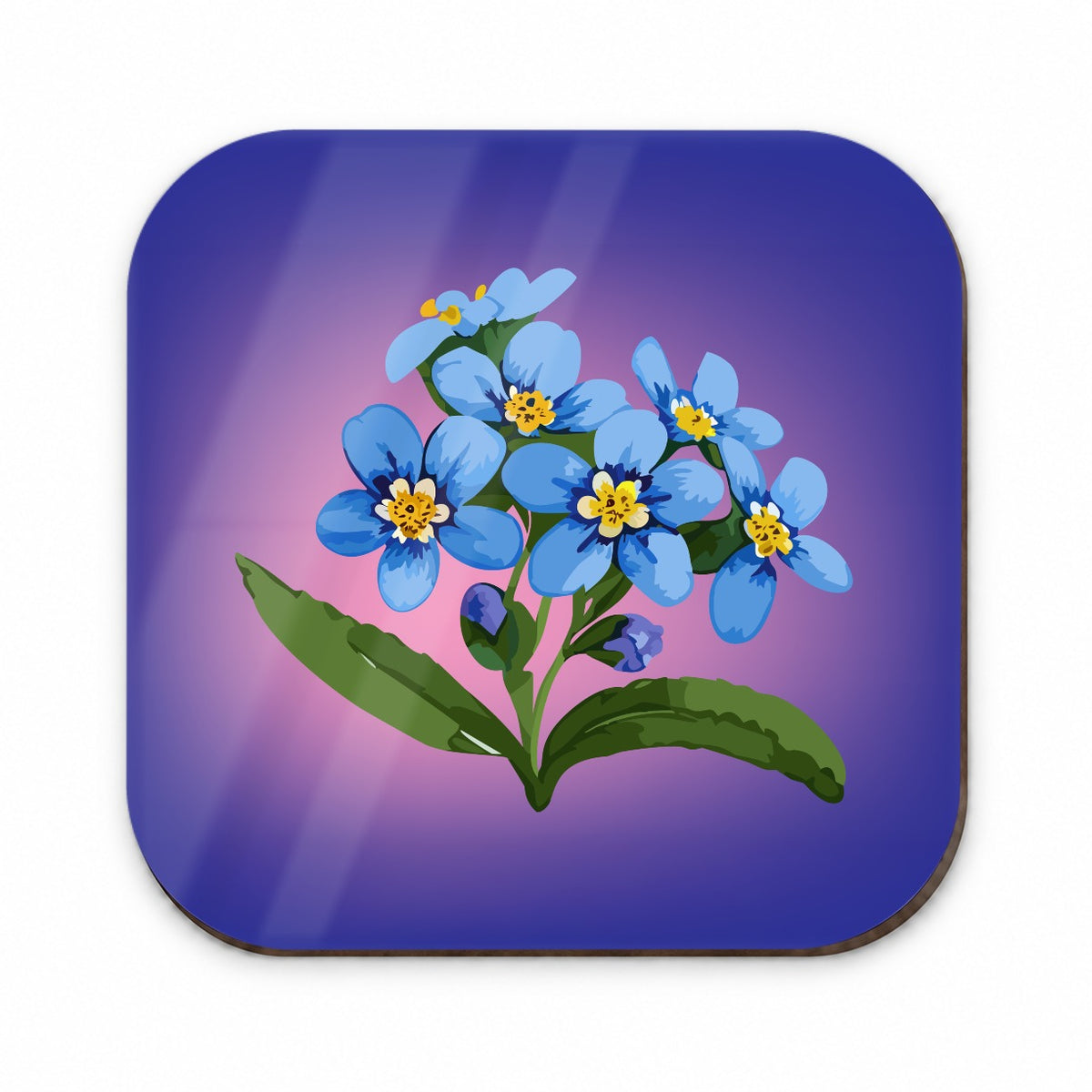 Forget Me Not Flowers Blue Watercolor Fridge Magnet