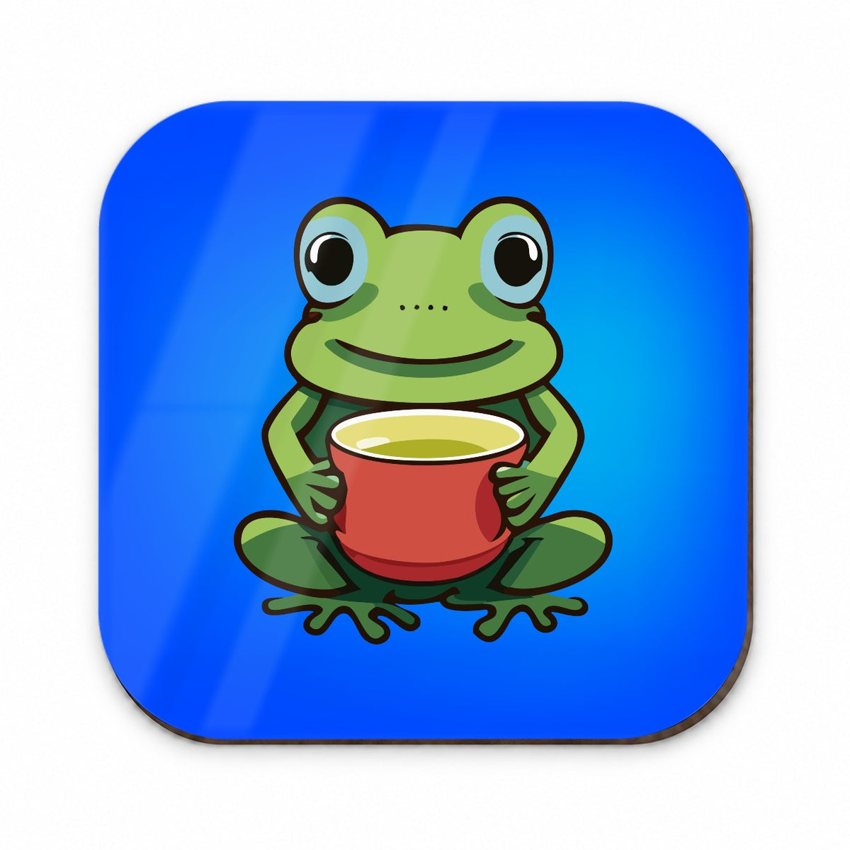 Frog Drinking Tea Funny Fridge Magnet