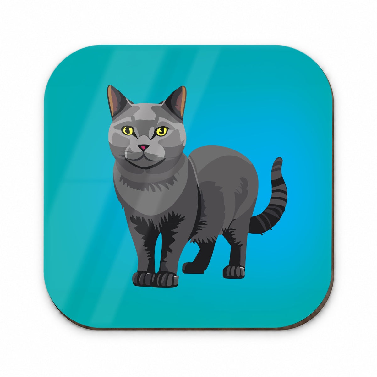 Gray Cat Standing Fridge Magnet