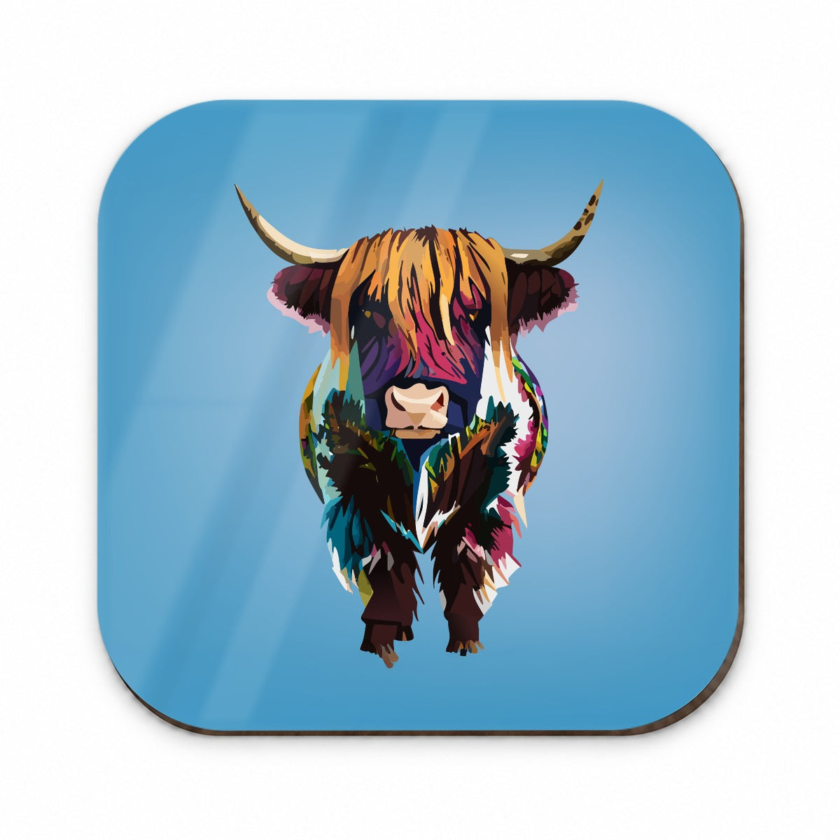 Highland Cow Colorful Fridge Magnet