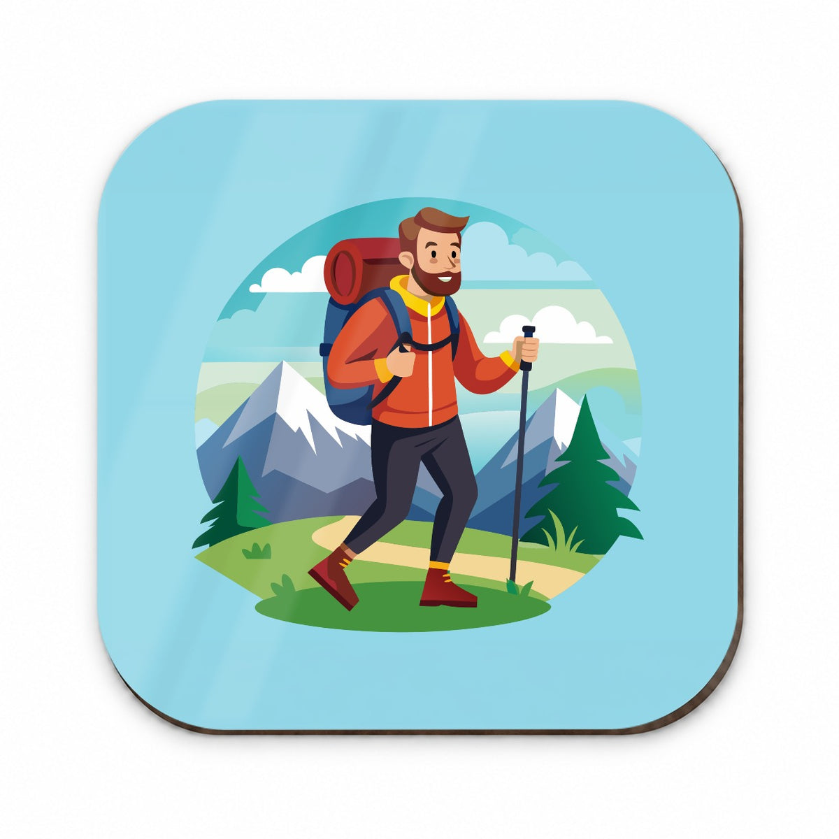 Hiker Hiking Backpacking Man Fridge Magnet