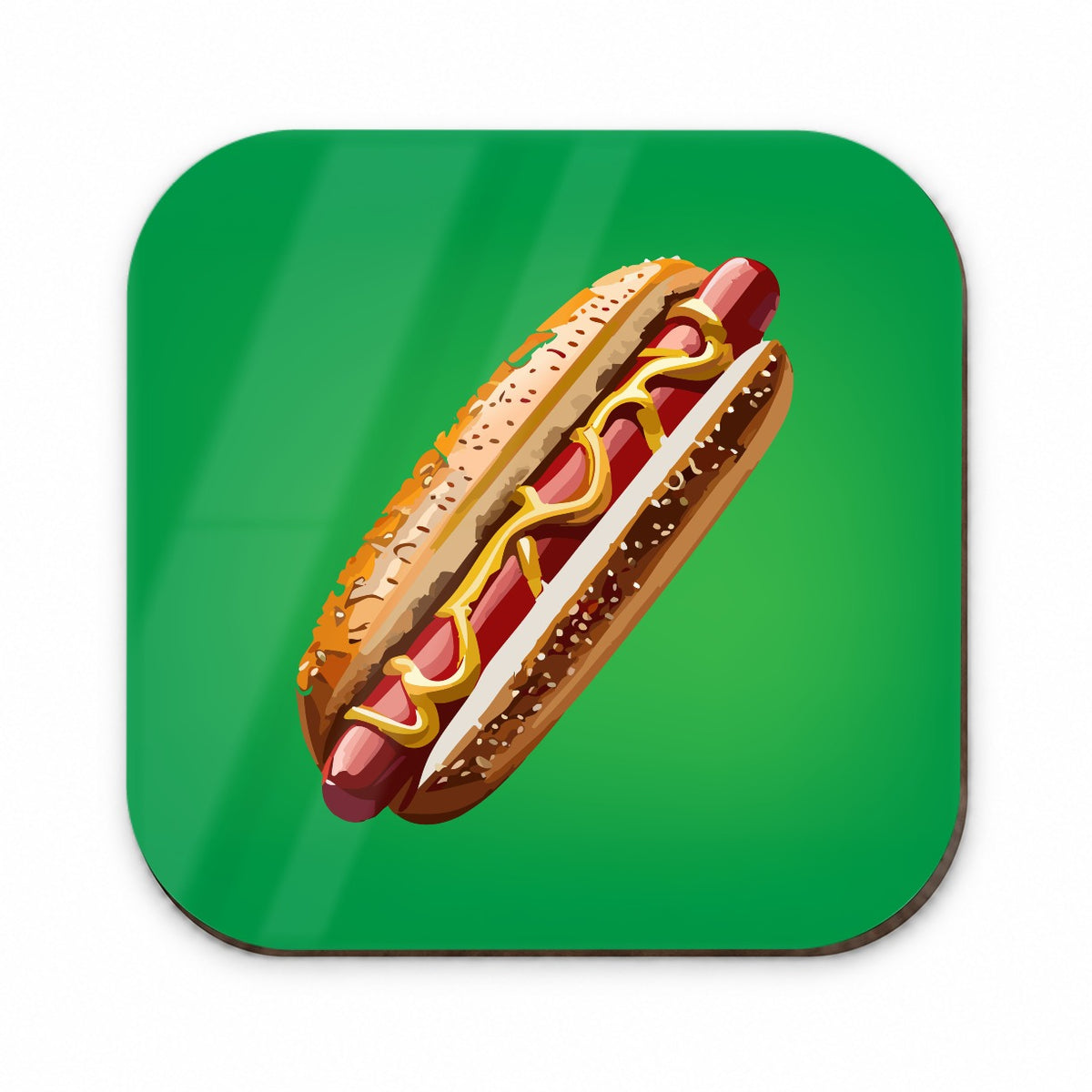 Hotdog Hot Dog Bun Mustard Fridge Magnet