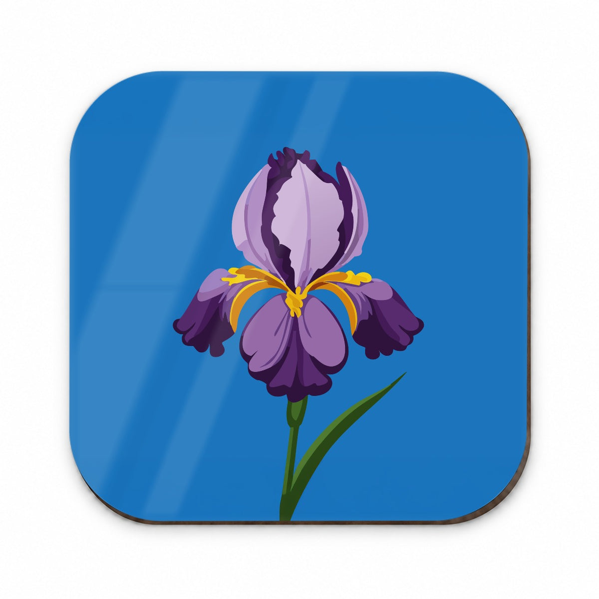 Iris Bearded Purple Flower Fridge Magnet