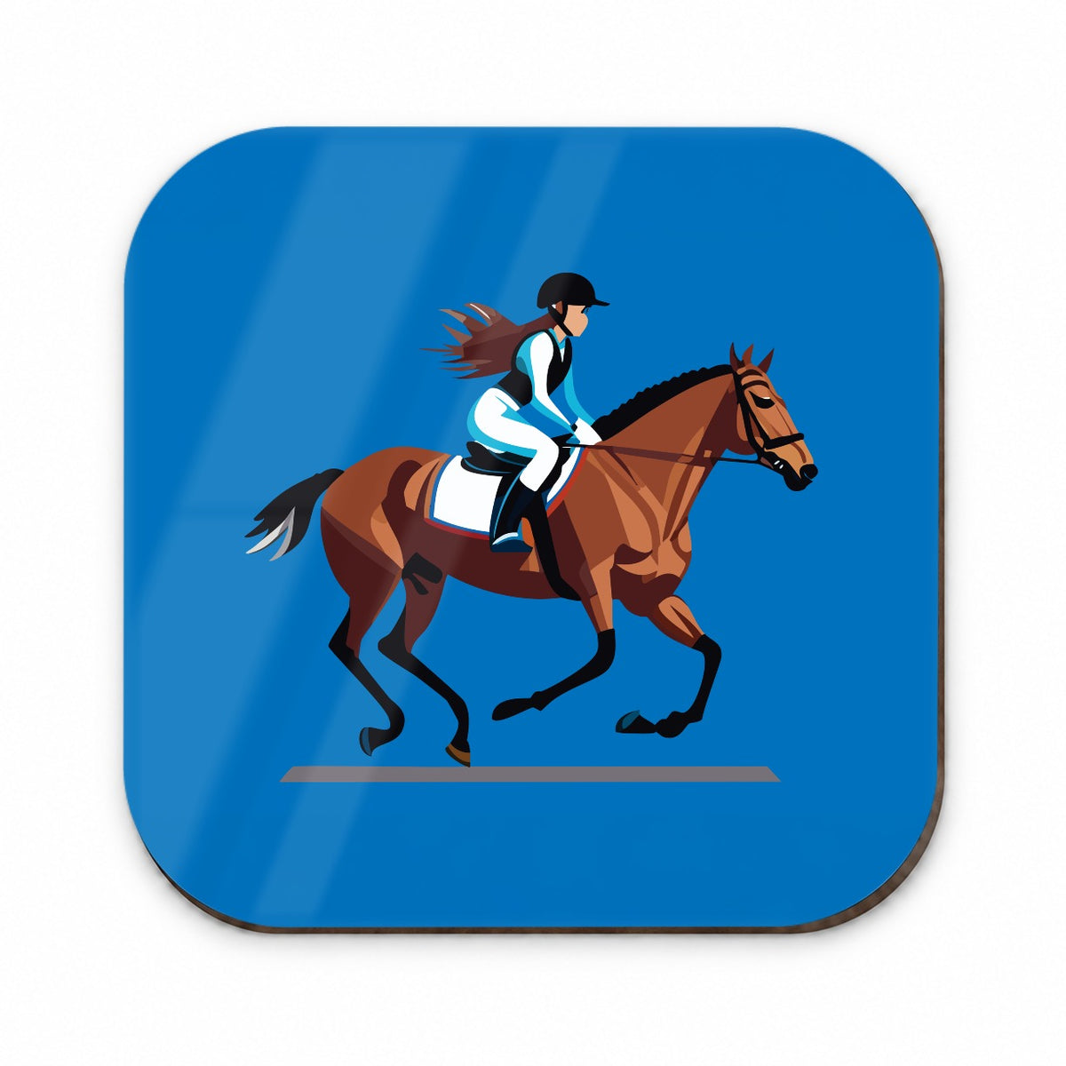 Jockey Riding Horse Racing Woman Fridge Magnet