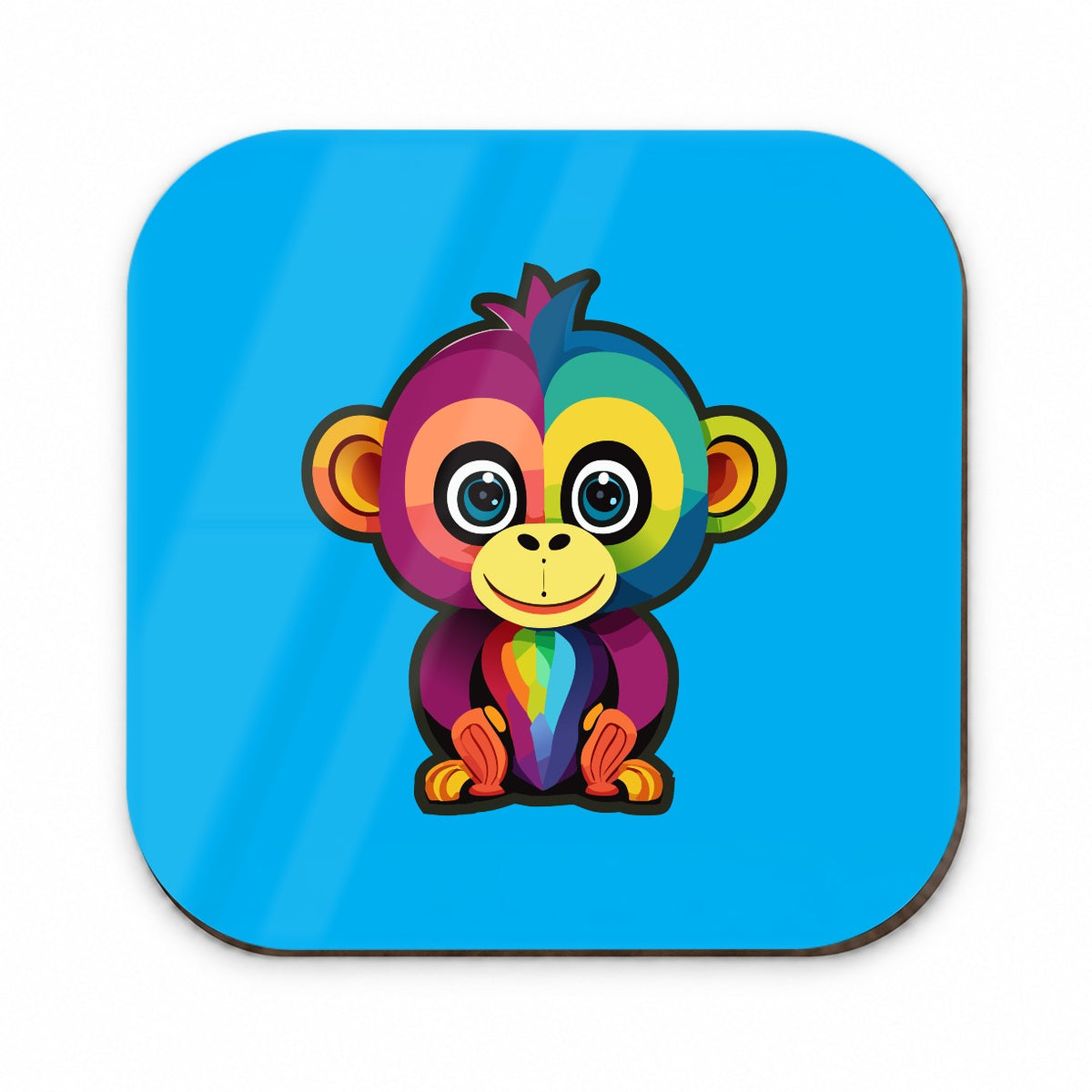 Monkey Colorful Rainbow Fridge Magnet
