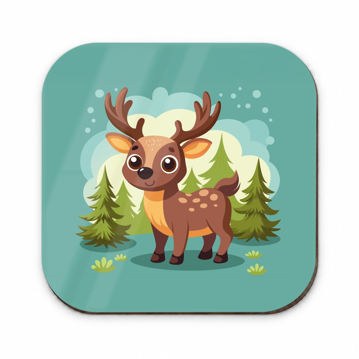 Moose Cute in Forest Fridge Magnet