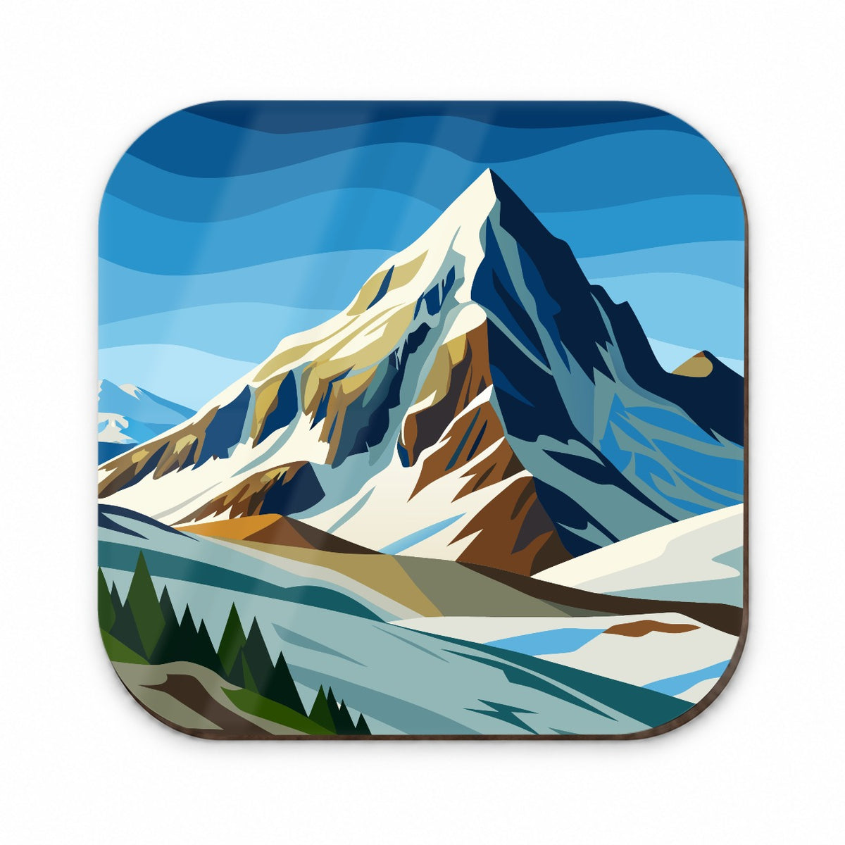 Mountain Slope Rugged Fridge Magnet