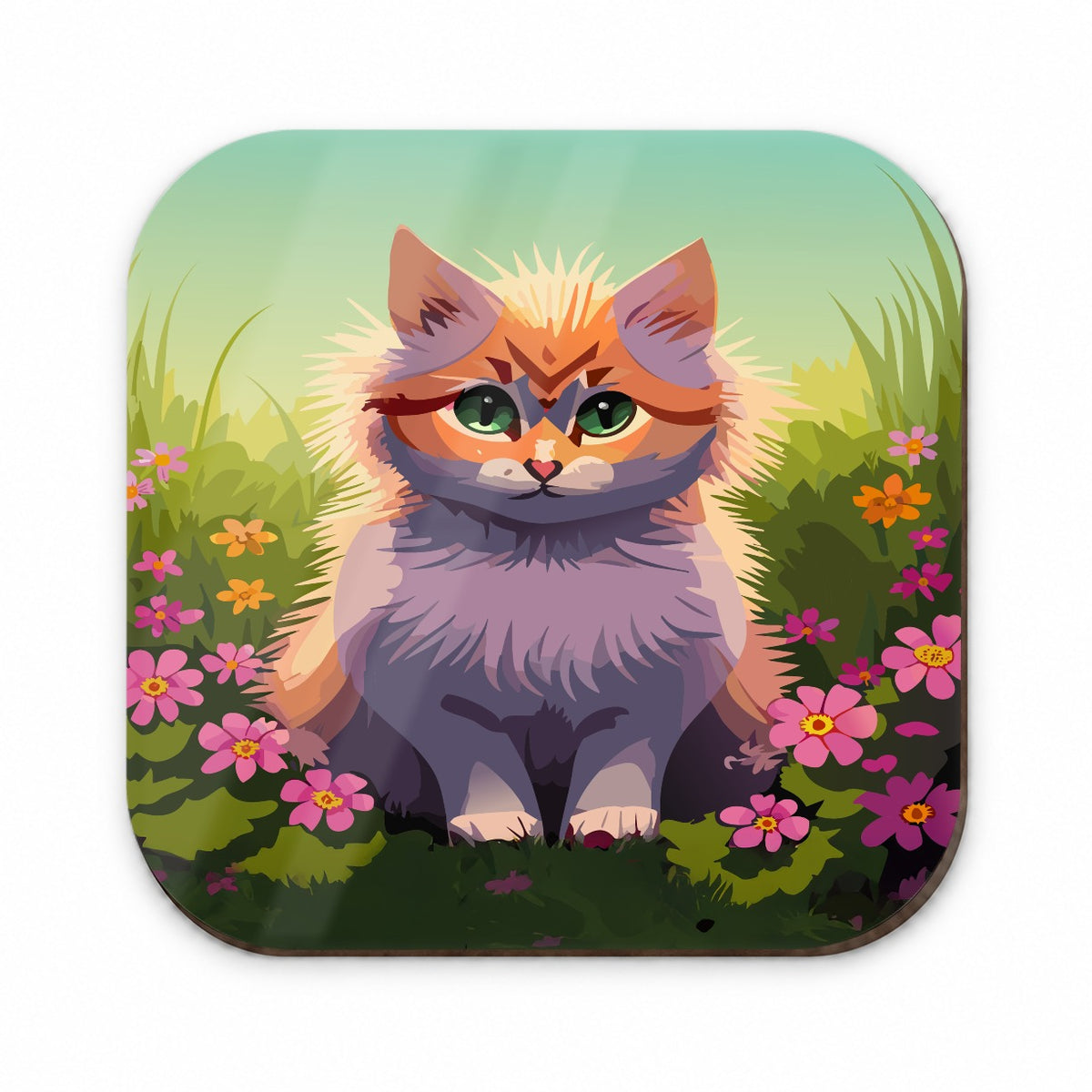 Munchkin Cat in Flower Garden Fridge Magnet