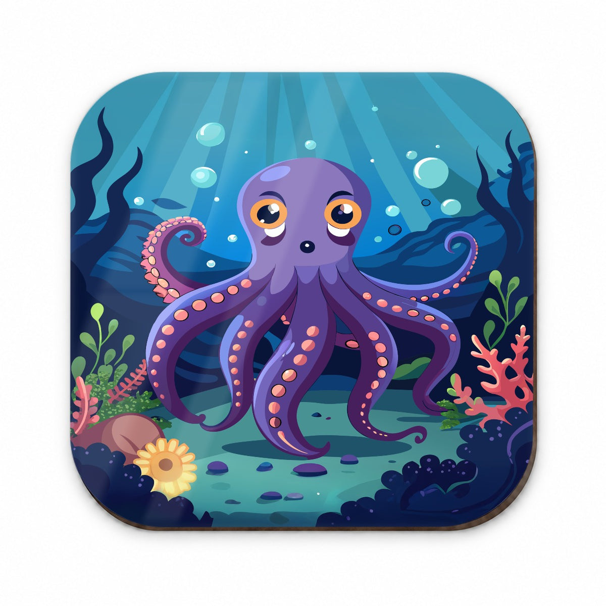 Octopus in Ocean Cute Fridge Magnet