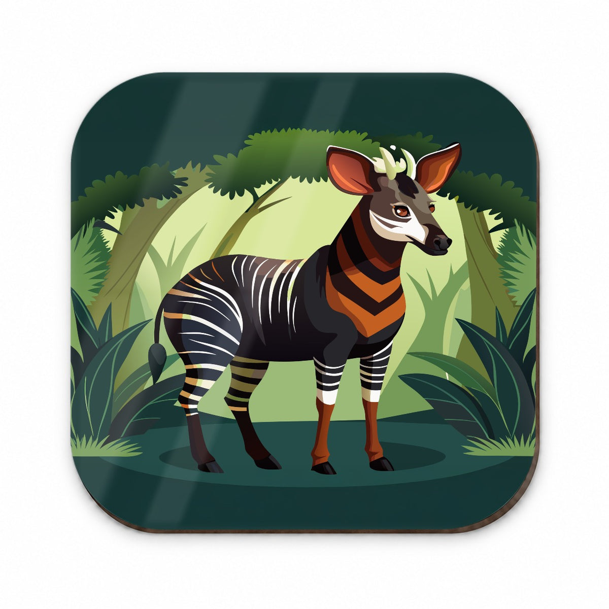 Okapi Forest Zebra Giraffe Fridge Magnet