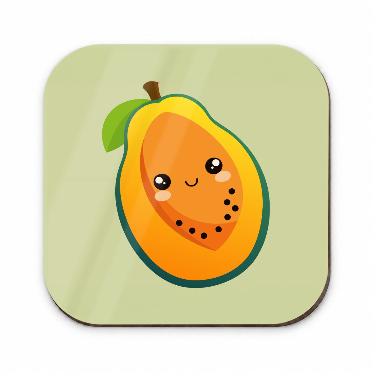 Papaya Cute Happy Fruit Fridge Magnet