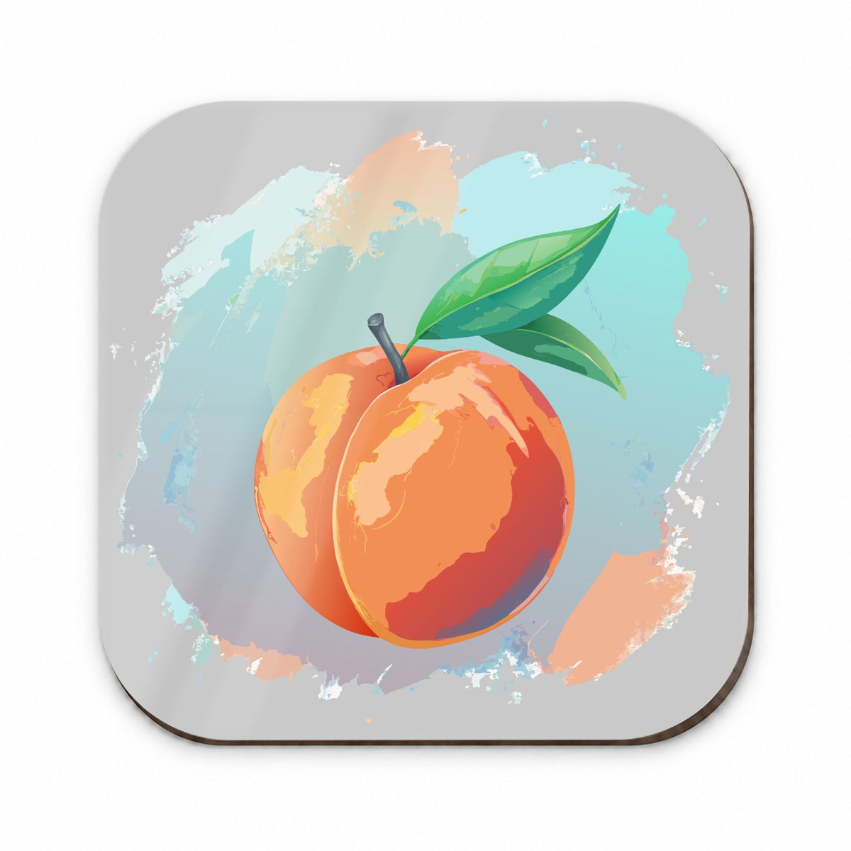 Peach Fruit Watercolor Fridge Magnet