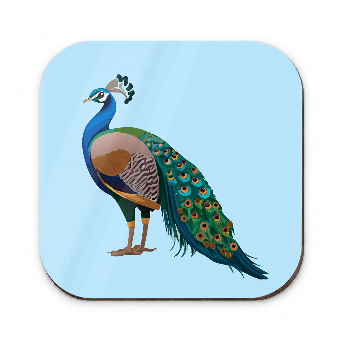 Peacock Indian Peafowl Profile Fridge Magnet