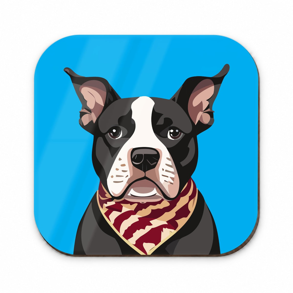 Pit Bull Dog Wearing Bandana Fridge Magnet