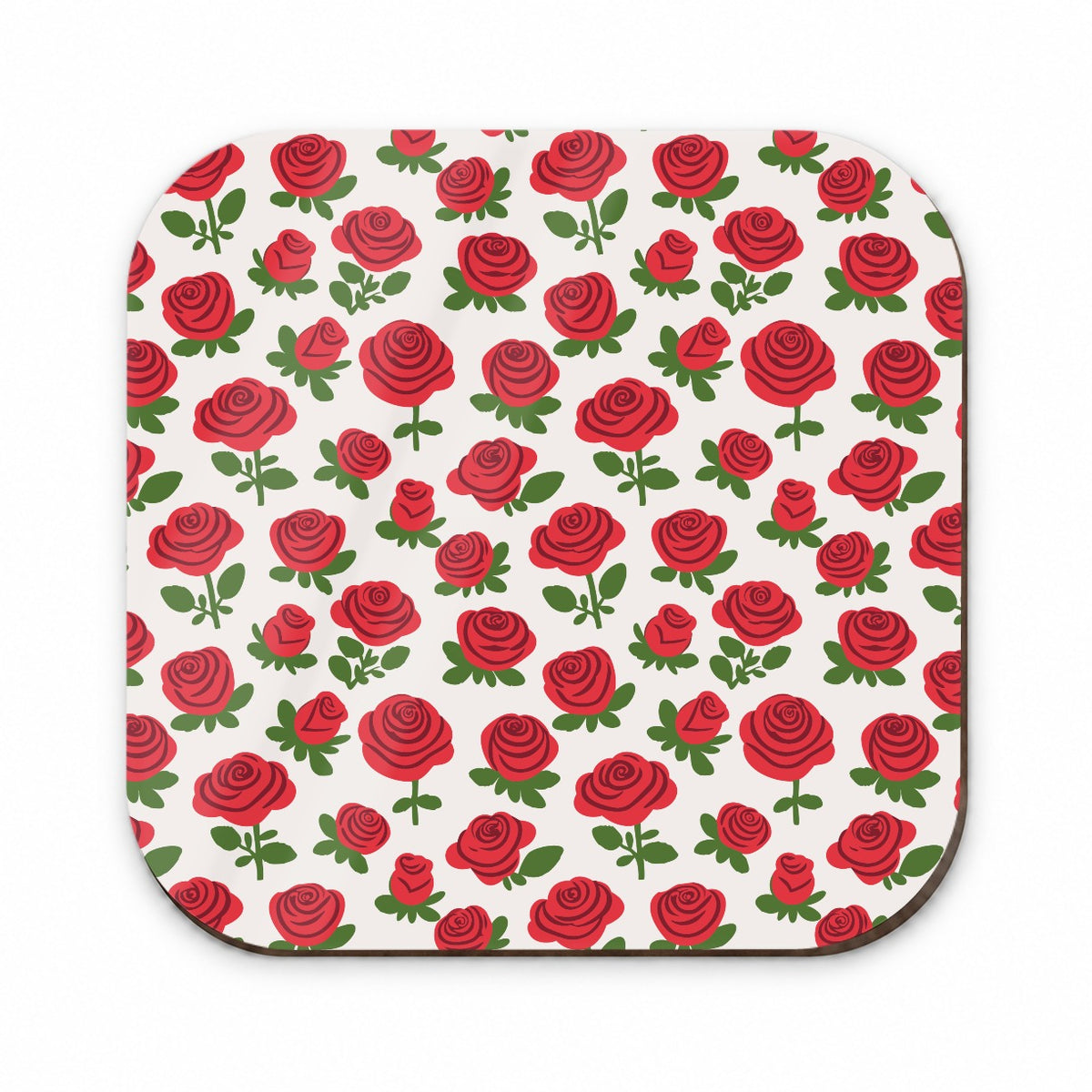 Roses Flowers Red Cute Pattern Fridge Magnet