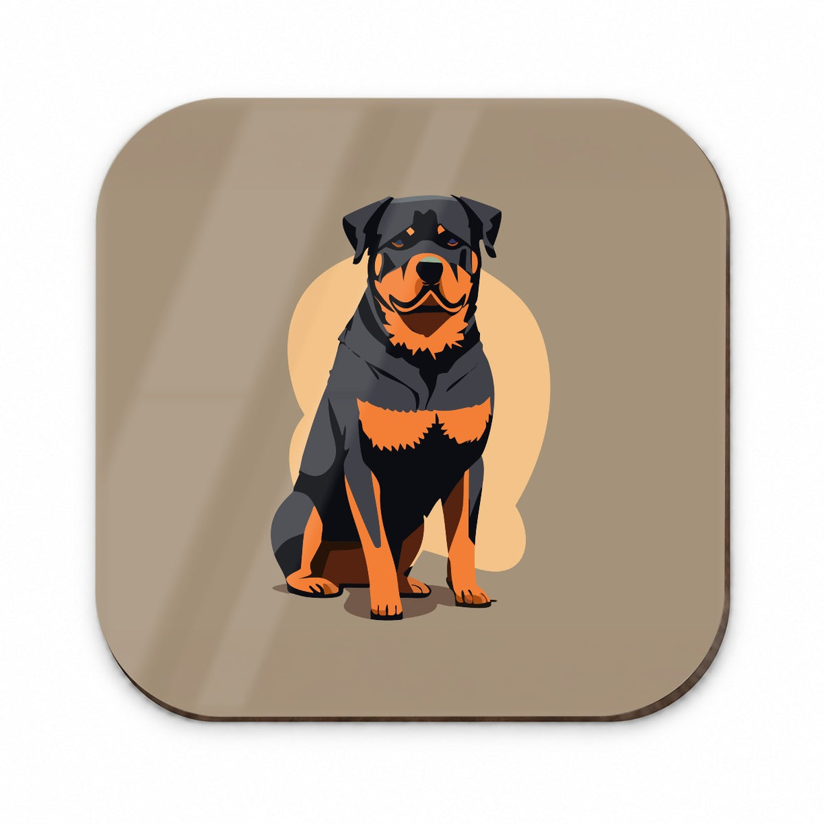 Rottweiler Dog Sitting Fridge Magnet