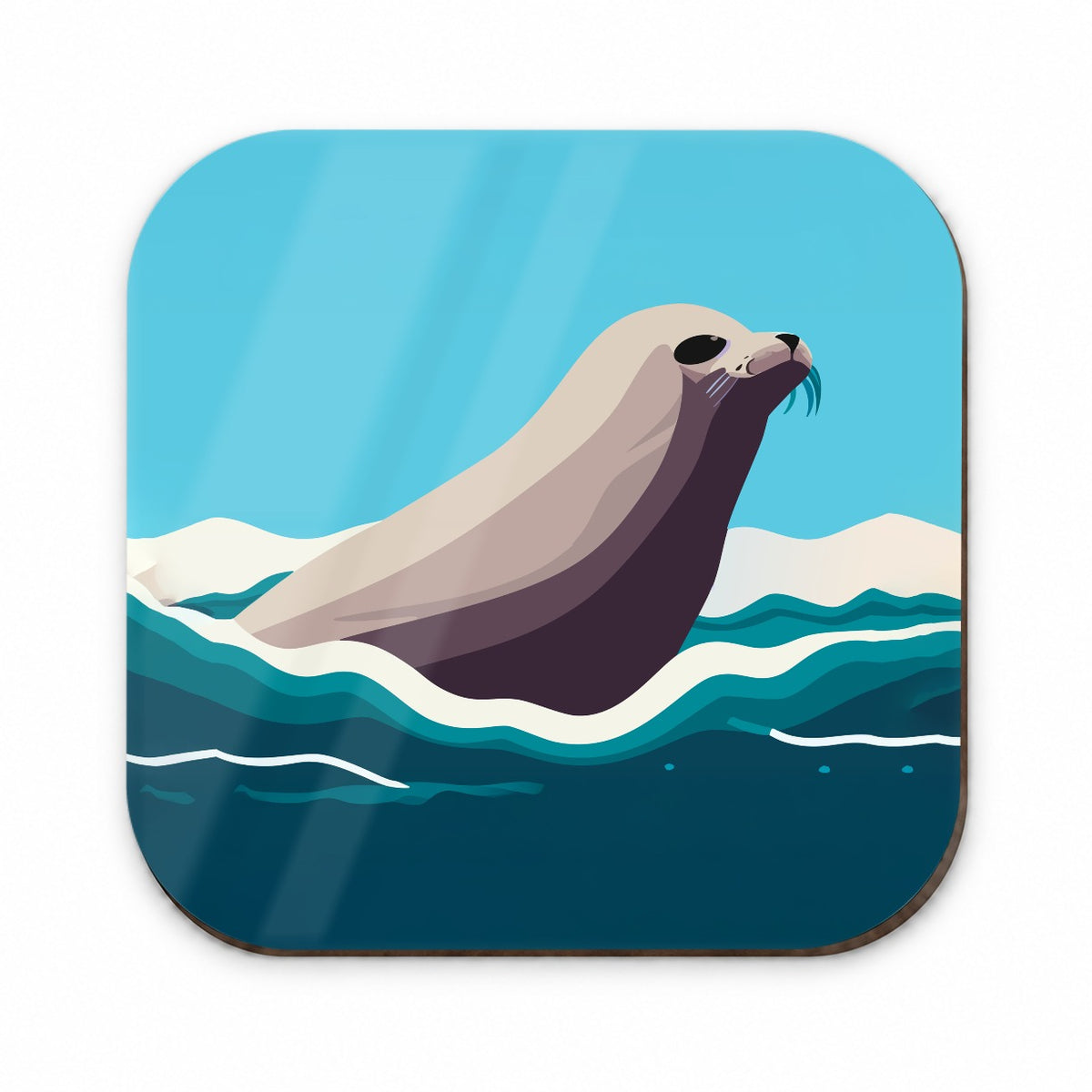Seal Swimming in Ocean Sea Fridge Magnet