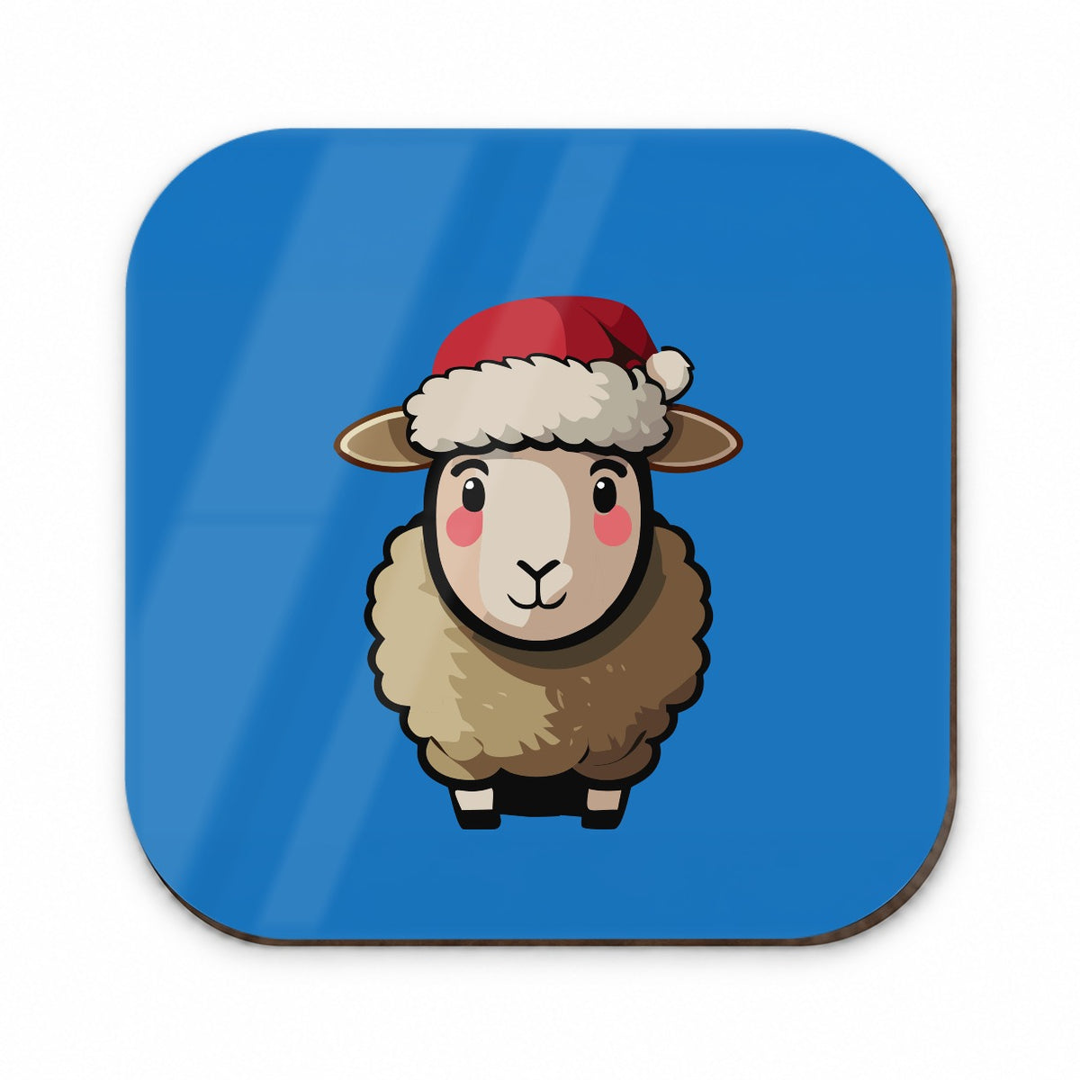 Sheep Christmas Santa Hat Fridge Magnet
