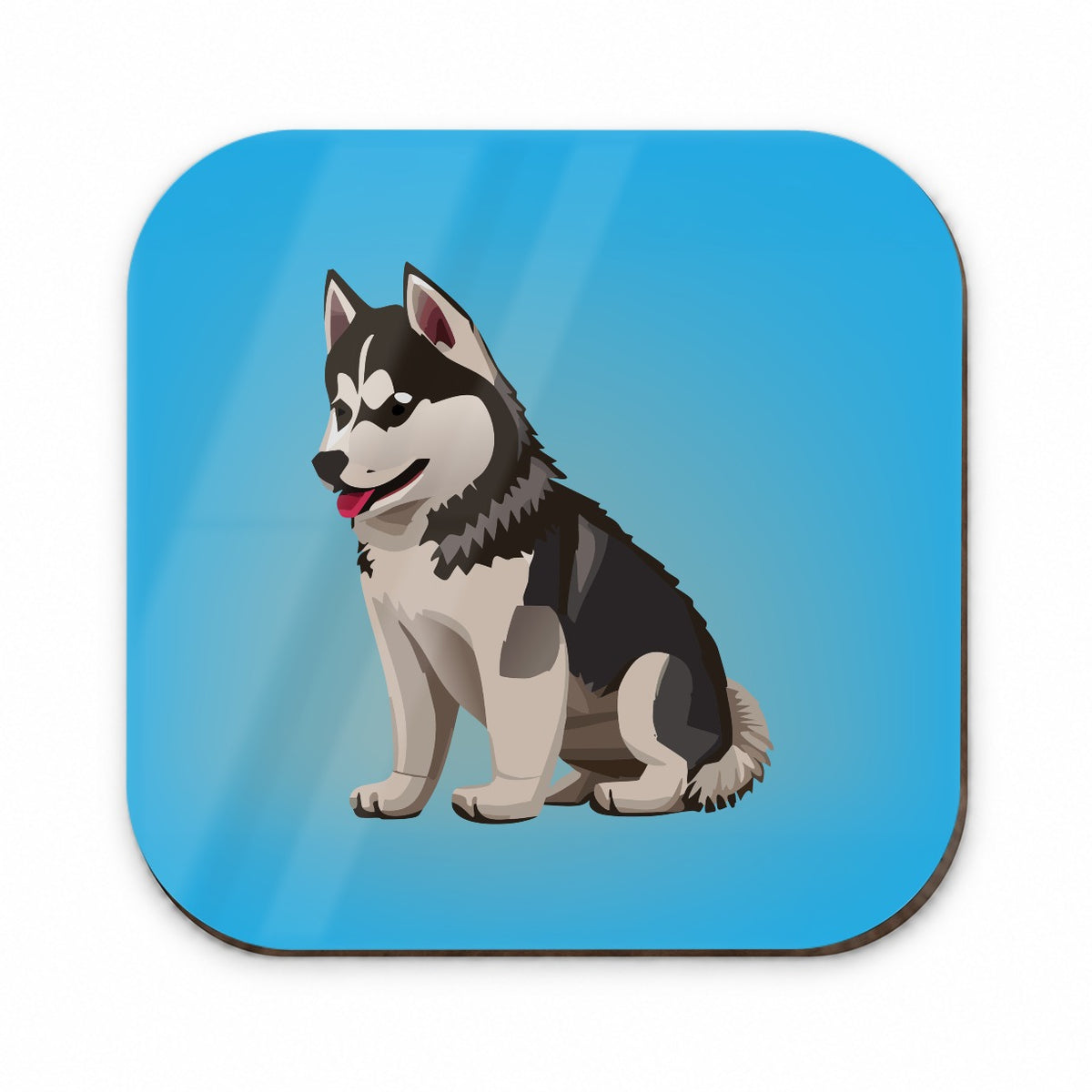 Siberian Husky Dog Sitting Fridge Magnet