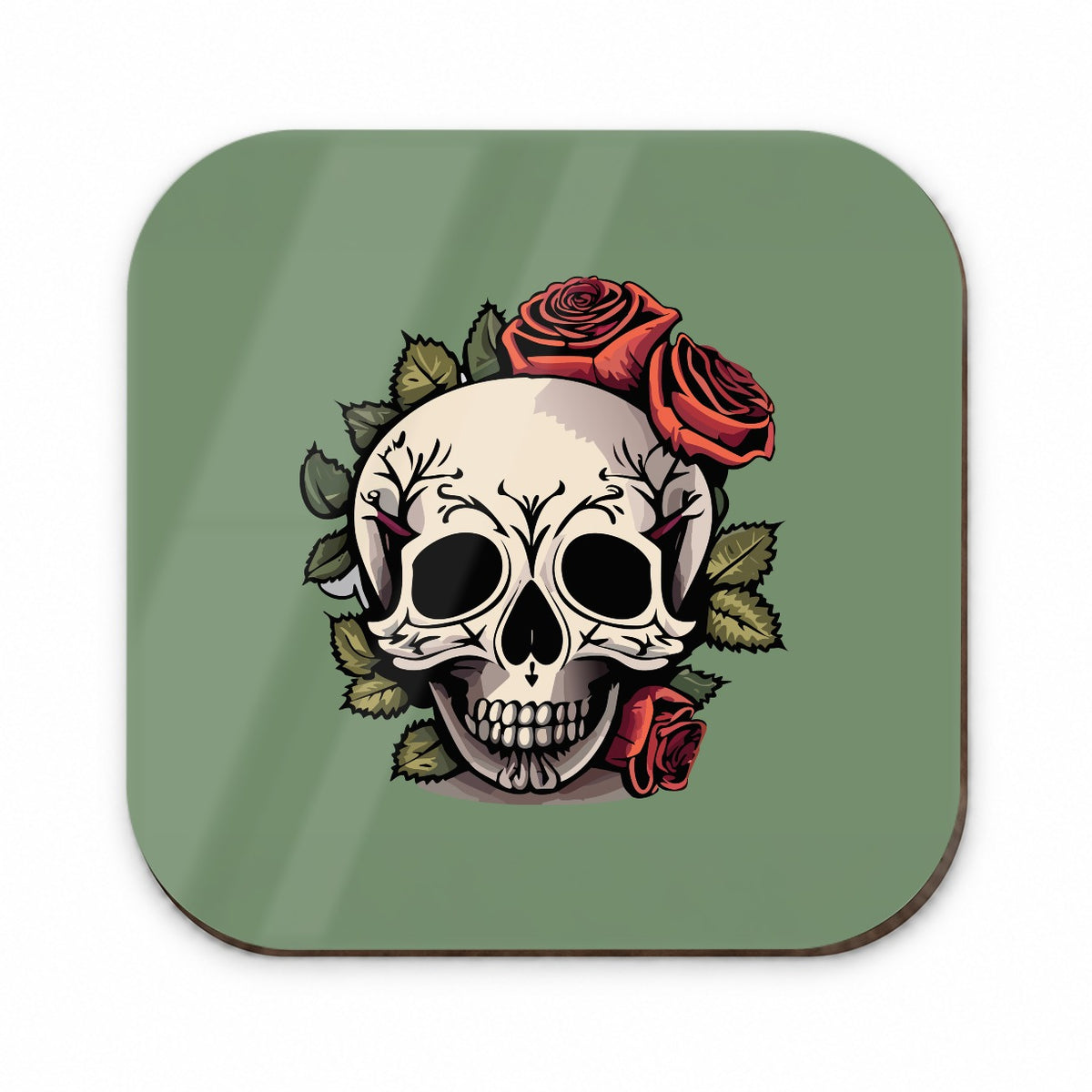 Skull and Roses Fridge Magnet