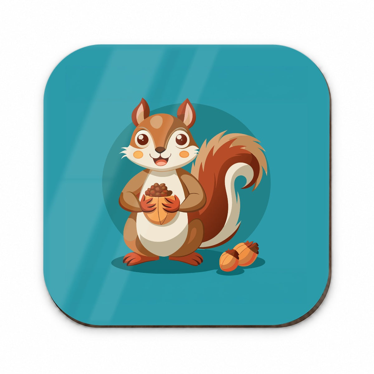 Squirrel with Nuts Smiling Fridge Magnet