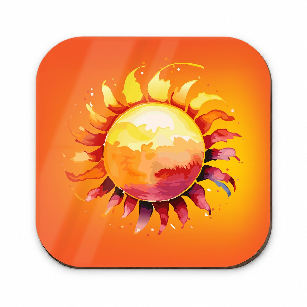 Sun Watercolor Artistic Fridge Magnet