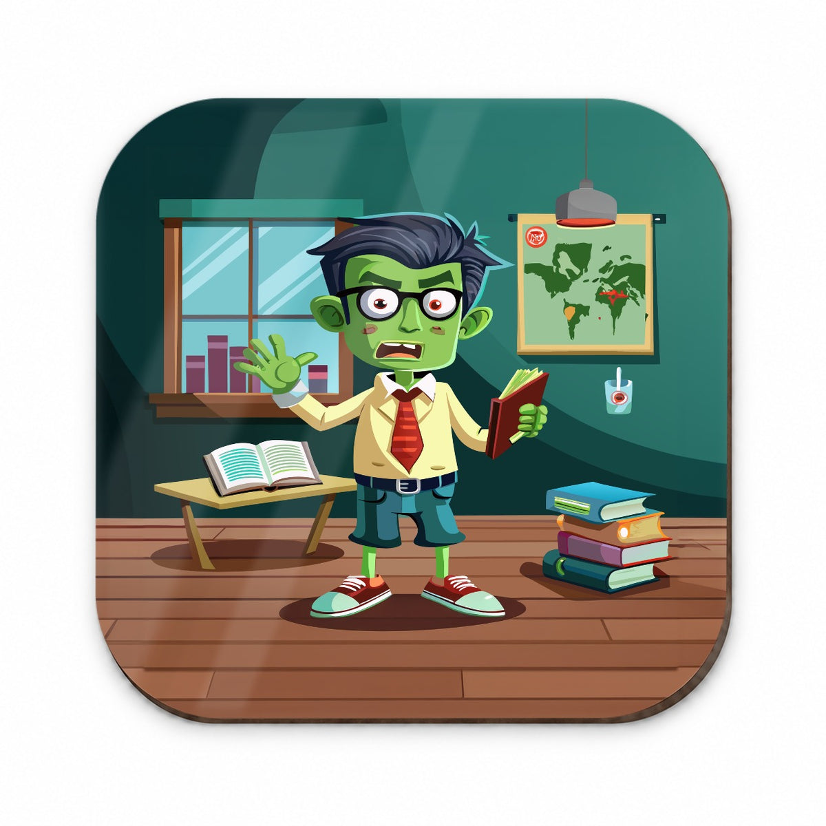 Teacher Zombie Man Male Funny Fridge Magnet