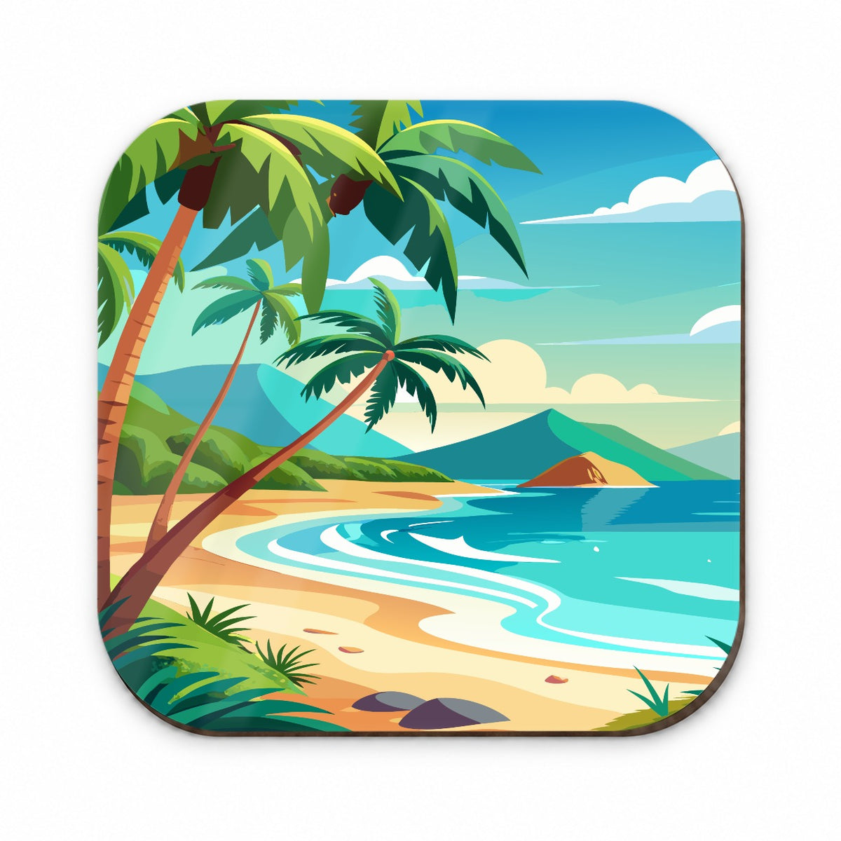 Tropical Beach Ocean Vacation Travel Fridge Magnet