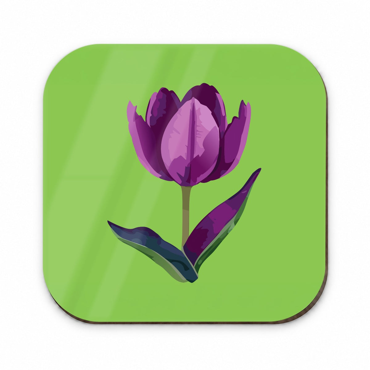 Tulip Flower Purple Watercolor Fridge Magnet