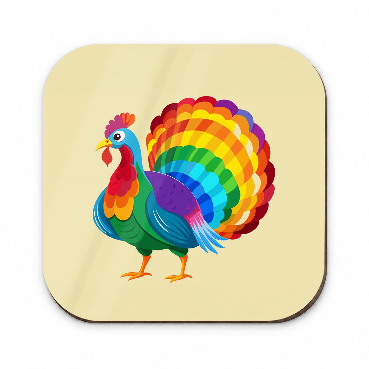Turkey Rainbow Colored Thanksgiving Fridge Magnet