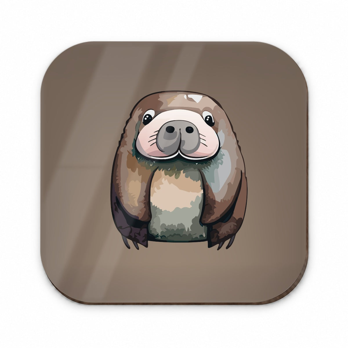 Walrus Cute Watercolor Fridge Magnet