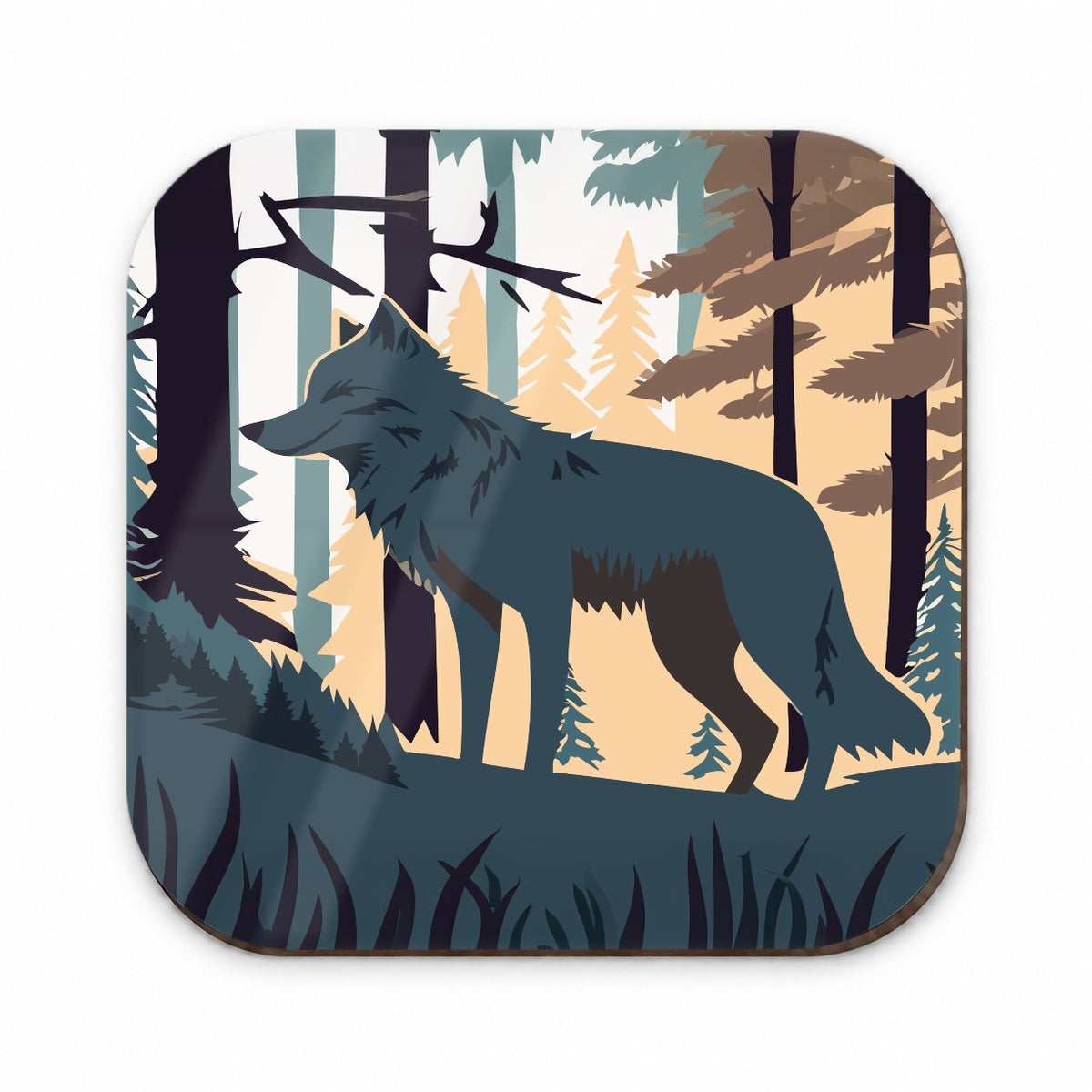 Wolf Gray in Forest Fridge Magnet