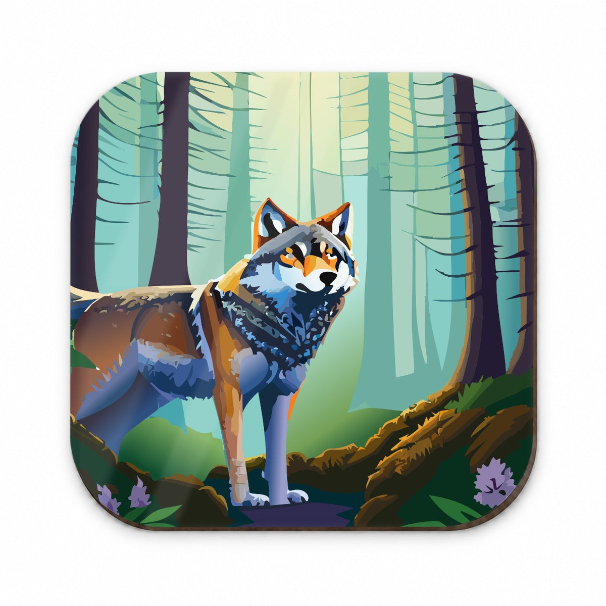 Wolf in Forest Woodland Wilderness Fridge Magnet