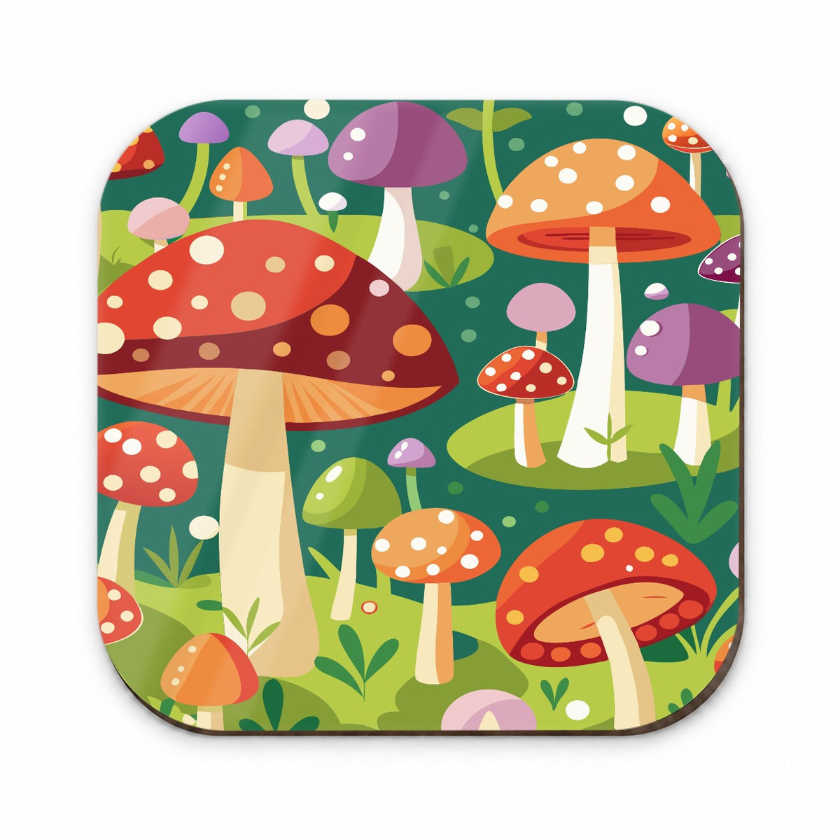 Woodland Mushrooms in the Forest Scattered Fridge Magnet