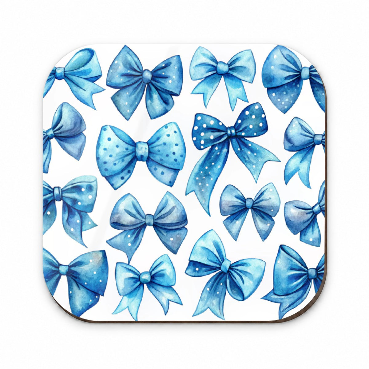Blue Scattered Coquette Bows Cute Watercolor Fridge Magnet